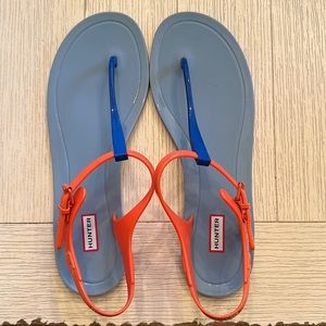 HUNTER sandals never worn no box .